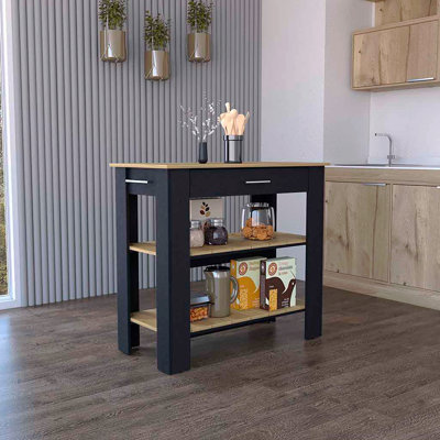 Îlot de cuisine 40 po, deux tablettes