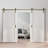 Classic Brass Single Sliding Barn Door Hardware Kit with Track/Rail (Not Include Door)-107242146