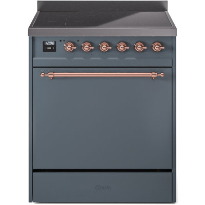 Cuisinière à induction 30 pouces avec 4 éléments à induction (porte pleine) ILVE Nostalgie II Series
