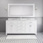 Meuble-lavabo de comptoir en marbre blanc de 72 po avec miroir Madison-1491603064
