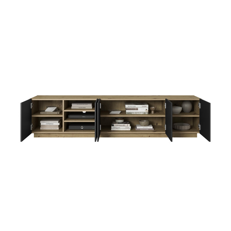 Abbigale TV Stand for TVs up to 55", Artisan/Black