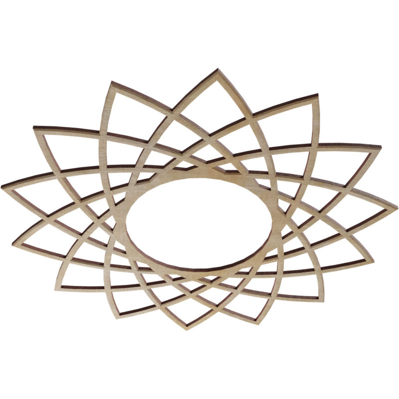 Médaillon de plafond 20 po x 7 3/4 po x P 3/8 po Eleanor, Bouleau, H 20 po x l 20 po x P 0,25 po
