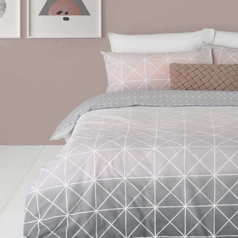 Geometric Shapes Duvet Cover Set with Pillowcases Included, Single - 1 Standard Pillowcase