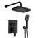 Ancoats 12" Wall Mounted Pressure-Balanced Complete Shower System with 3-Function Handheld Spray