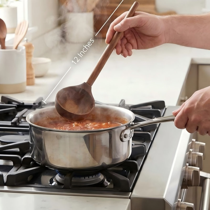 5 Piece Brown Kitchen Utensil Set, Ideal for Entertaining, Wedding