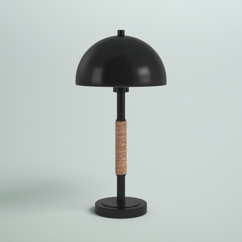 Vandervort Table Lamp, Black, Black