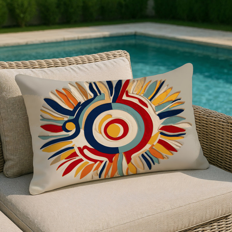 Sleek Beam Indoor And Outdoor Pillow, Rectangle 20"H x 14"W