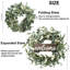 Couronne d'eucalyptus artificiel vert