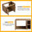 30" Wall Mounted Bathroom Vanity Base With 2 Doors And 1 Shelf