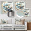 «Gursehaj Chic Blue Blooming Flower I», impression sans cadre sur métal-87831549