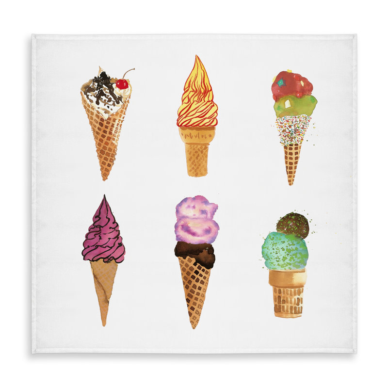 Ice Cream Cones Tablecloth - Indoor/Outdoor Home Decor