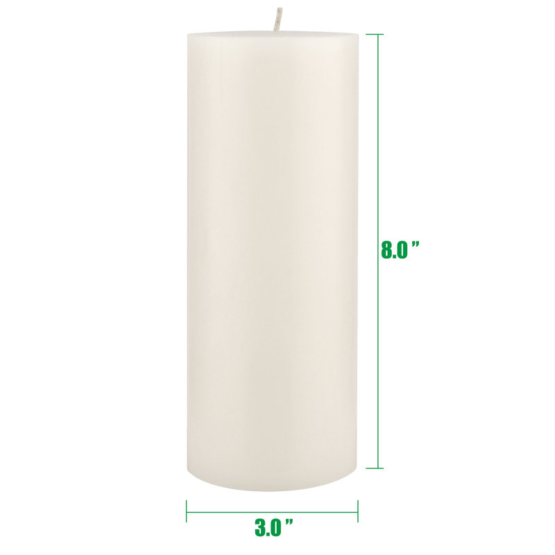 Ensemble de bougies longues 6 pièces, H 8 po x l 3 po x P 3 po