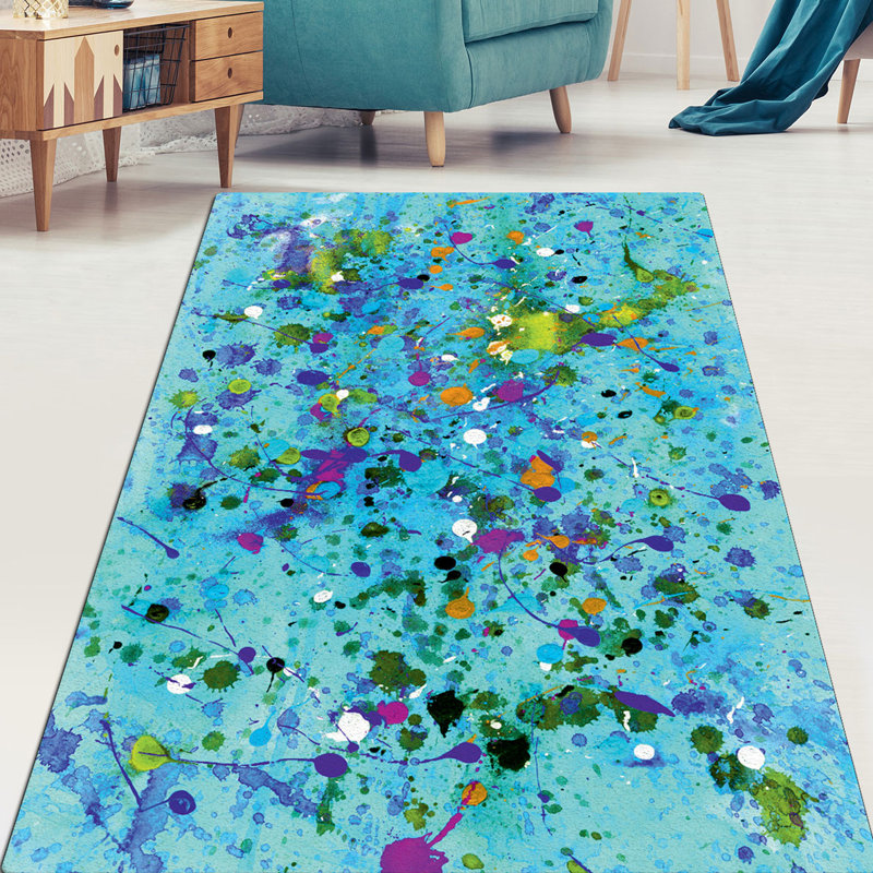 Antibacterial Hall Carpet, 3.3 x 4.9 Feet | 100% Polyester, 0.4 in Pile Height, Non-Slip Felt Dot Underside | Machine Washable, 700 GSM | Perfect for Living Room, Bedroom, and Entryways, Stylish & Functional Design