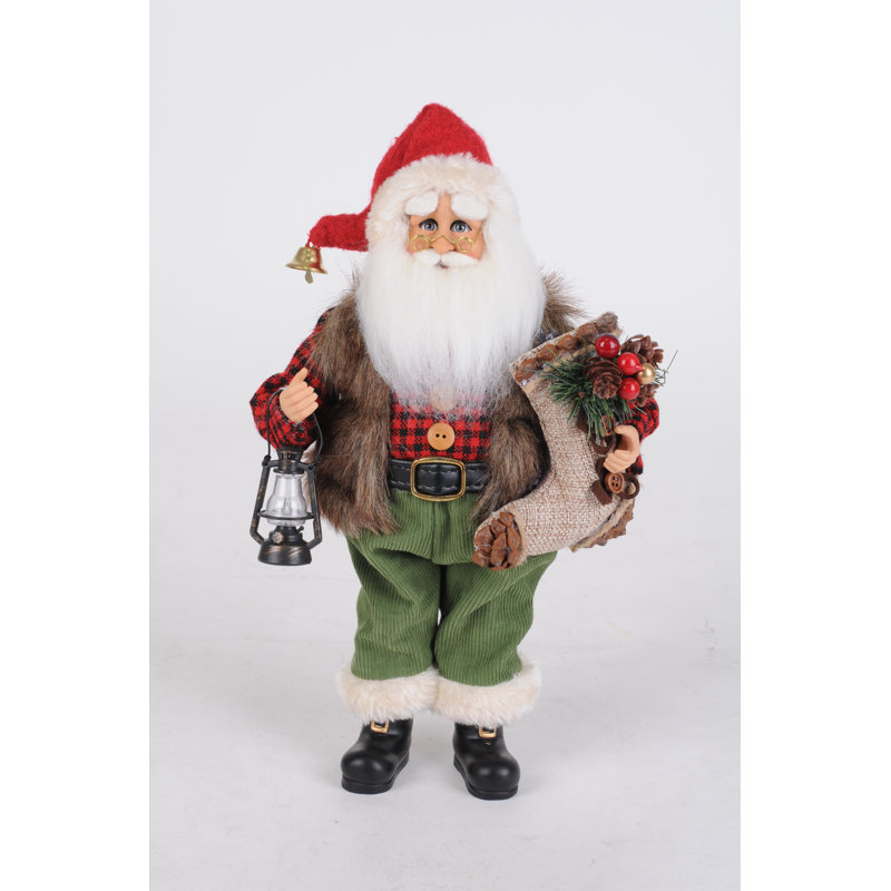 Woodland Stocking Santa Figurine