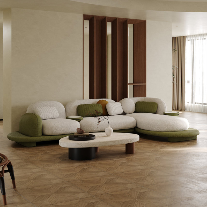 Canapé italien de luxe à conception simple et luxueuse, Équilibrage de la main droite