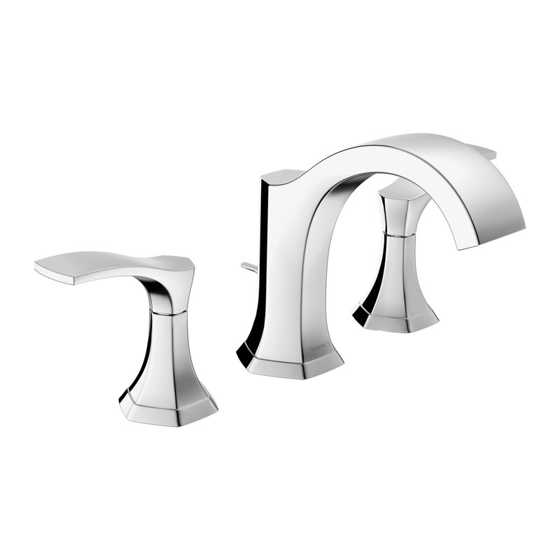 Locarno Widespread Bathroom Faucet with Drain Assembly, Chrome