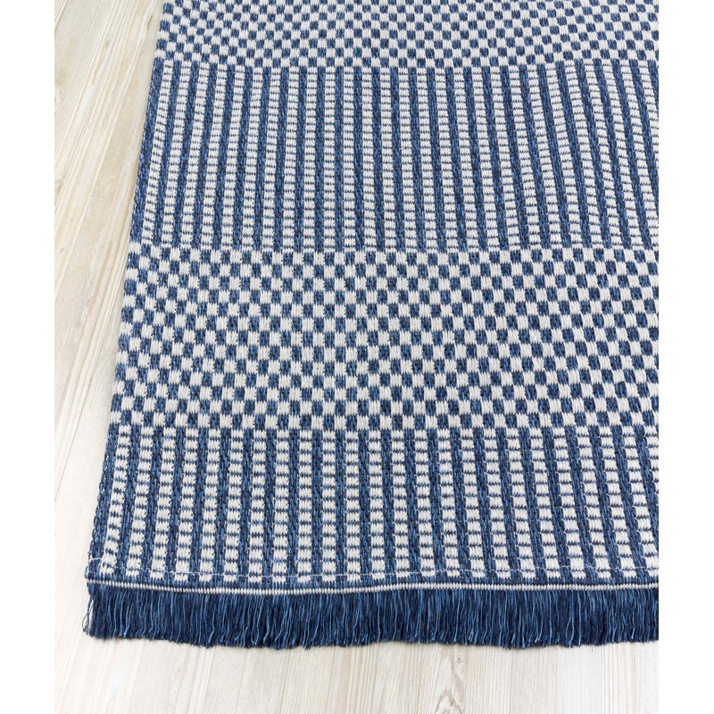 Kohdyn Cotton Striped Indoor Rug, Rectangle 4'2" x 5'11"