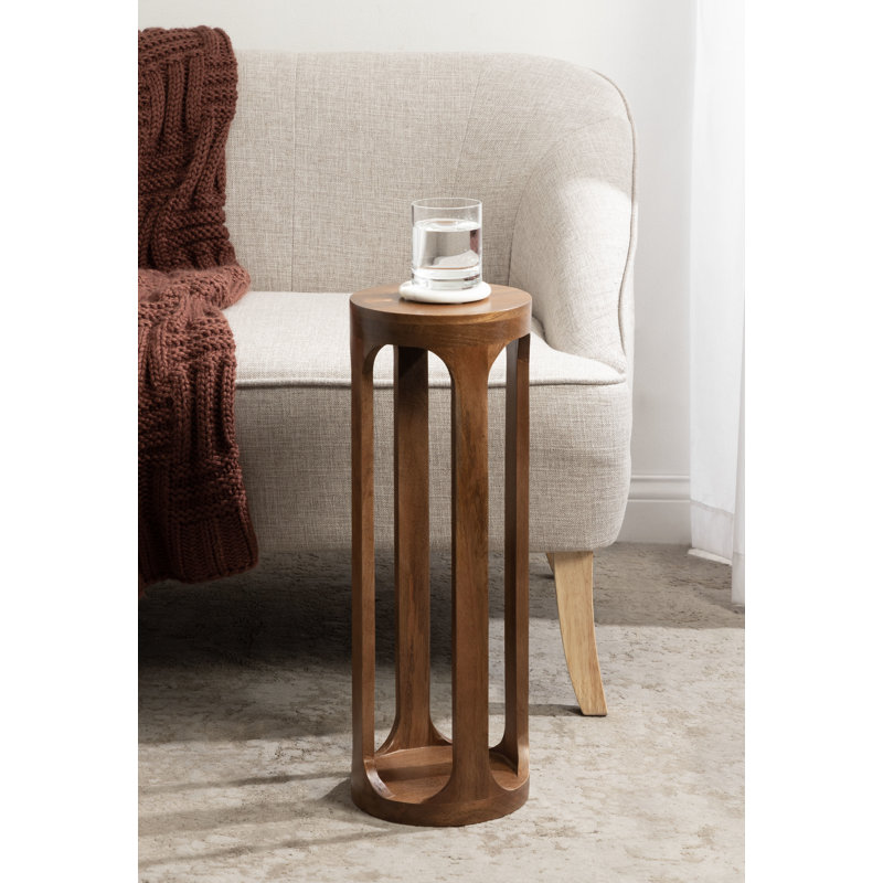 Chewelah Solid Wood End Table, 23" H x 8" W x 8" D, Walnut Brown