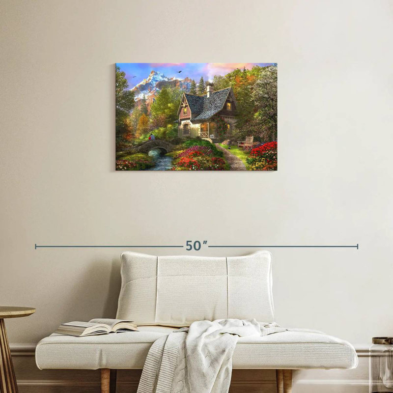 The Log Home, 20" H x 30" W