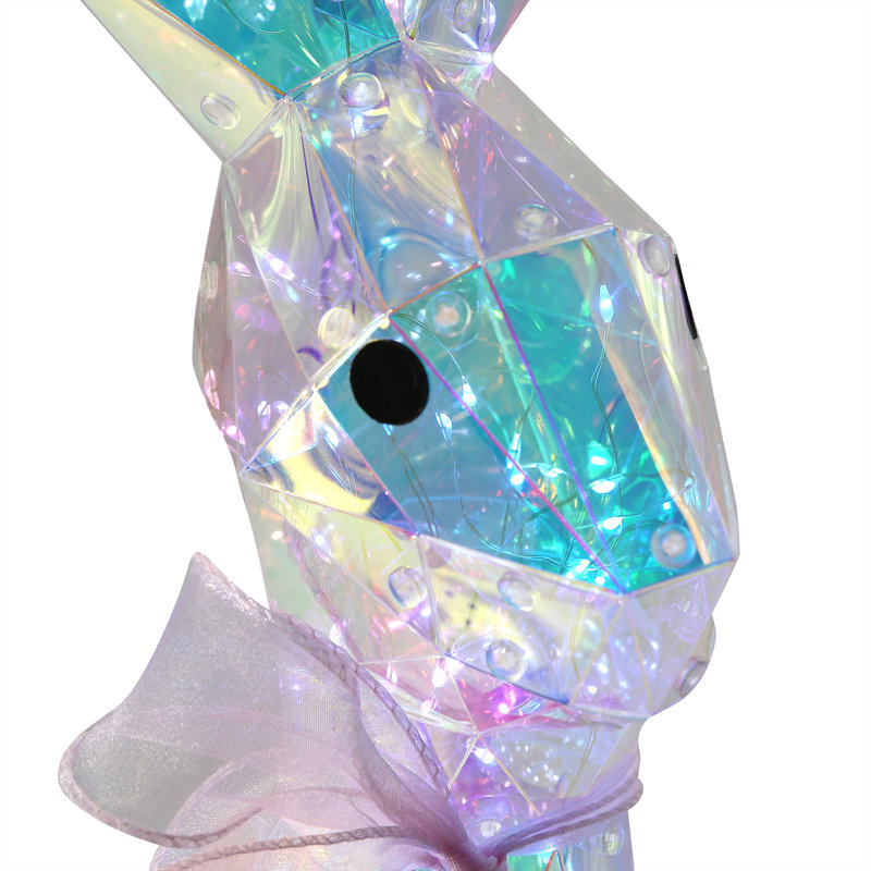 Lapin de Pâques prismatique irisé 20 po - Benjamin