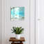 Key storage box, Opens to the left, 30x30x5, Black, Coral reefs full of life and harmony, 