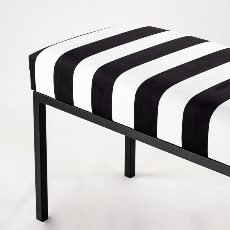 Exzavion Velvet Upholstered Bench, H40 x W80 x D30cm