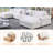 7 - Piece 179.86" U Shape Sectional Sofa Cloud Couch With Removable Ottomans & Cup Holder, USB & Type-C Charging Ports-1124442068