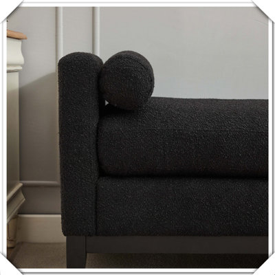 Élégant banc rembourré avec repose-pieds et repose-pieds