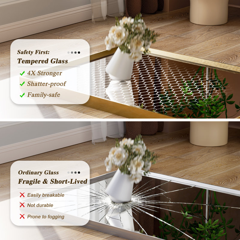 Elegant Beveled Frame Bathroom Mirrors for Over Sink, Aluminum Frame & Tempered Glass Bathroom Mirror, Easy Install & Clean Wall Mirror
