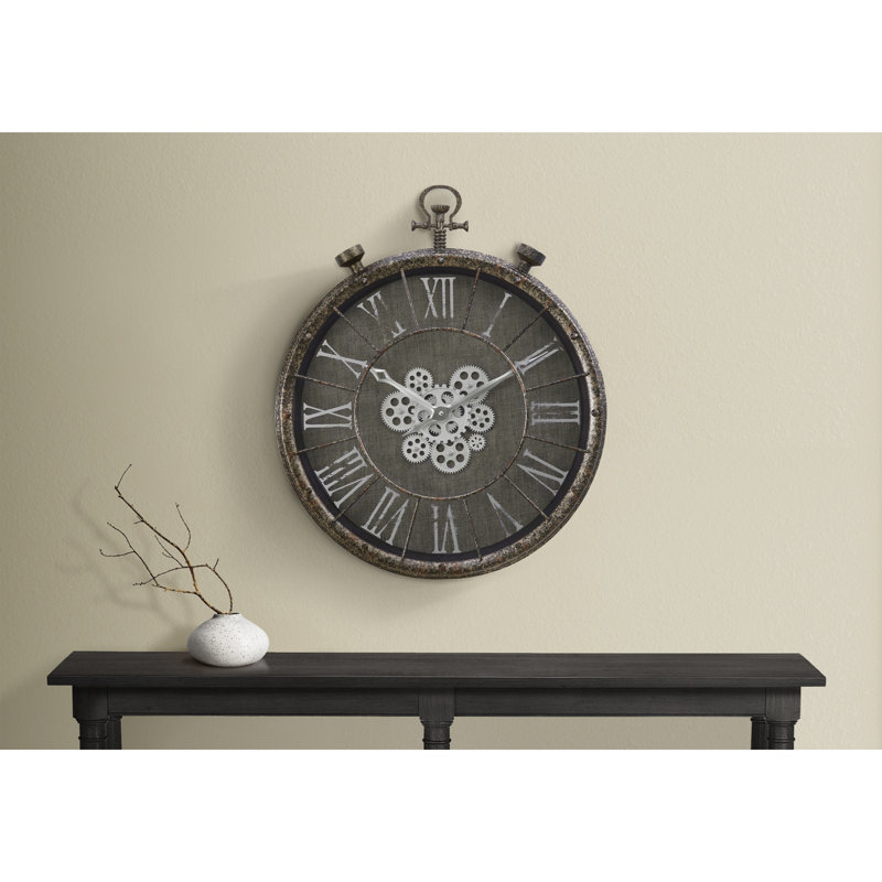 Round, Gear Mechanism, Large Oversized, Wall Clock