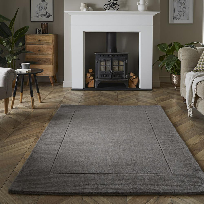 Aakin Solid Colour Hand Woven Area Rug, Rectangle 80 x 150cm 
