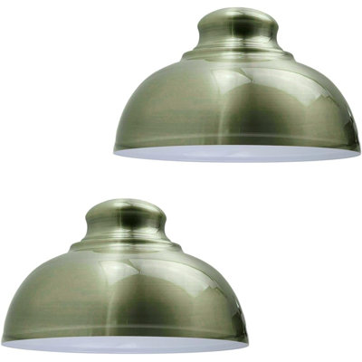2-Pack Vintage Retro Pendant Light Shade Metal Lampshade Bulb Guard Curved Cage Hanging Ceiling Light Fixture E26 Compatible Decorative Lighting for Kitchen Bedroom Farmhouse