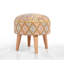 Aireonna 46cm Wide Round Geometric Footstool Ottoman