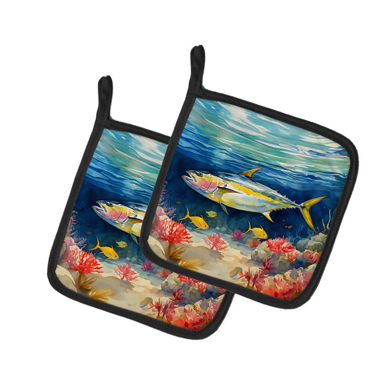 Caroline's Treasures Nautical Collection Polyester Potholder Set