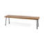 BANC INDUSTRIEL EN BOIS ET MÉTAL RECTANGULAIRE