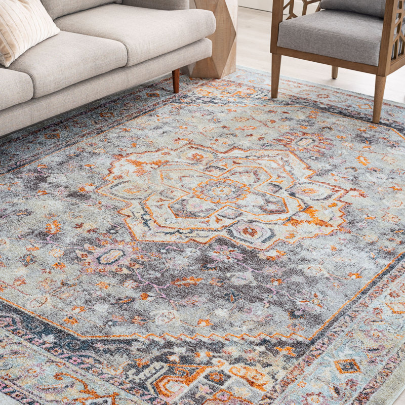 Tapis gris Jamilee, Rectangle 7 pi 10 po x 10 pi 3 po