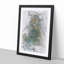 View of Ireland & Great Britain in Abstract - Picture Frame Graphic Art Print-55764011-55764012