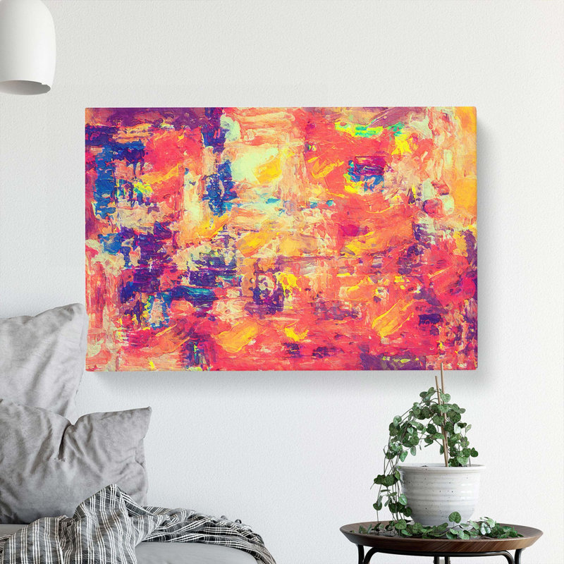Abstract Art Painting Vol.418 by S.Johnson - Wrapped Canvas Painting, 60cm H x 91cm W x 3cm D