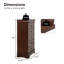 Ensemble de chambre à coucher 2 pièces, commode en bois massif de 5 tiroirs ， Aucun assemblage requis-1731243698