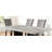 70.4" W Contemporary Dining Table, White/Black