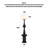 Mid Century Roman Column Globe Light Fixture