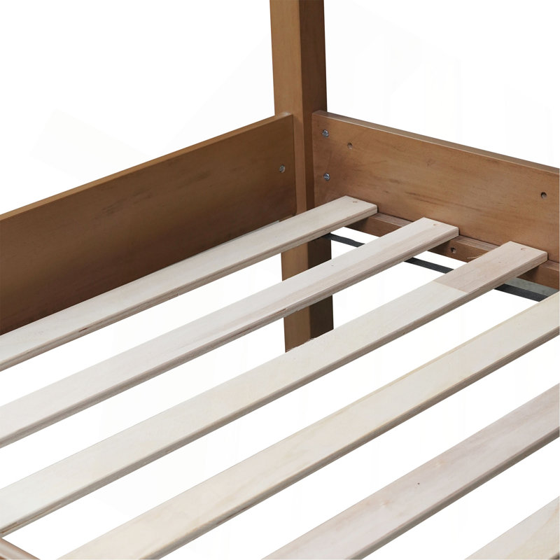 Twin Over Twin Bunk Bed, Upholstered Bunk Bed Frame With Ladder, Safety Guardrails,Rubber Wooden,Teddy Fleece Fabric Headboard/Footboard ,Natural