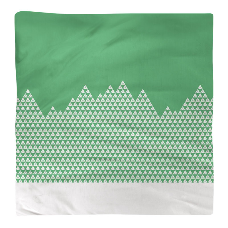Serviette de coton à motif mountain, H 0,1 po x l 22 po x P 22 po, Vert, Sergé de polyester