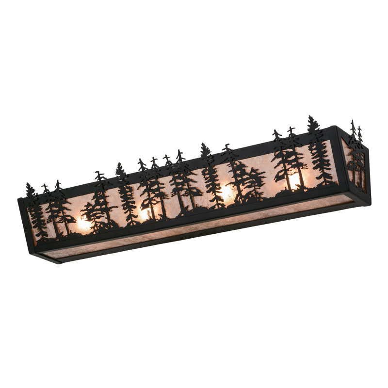 Rustic Lodge 4 - Light Bath Bar, 40W, 6" H x 30" W x 6" D, White
