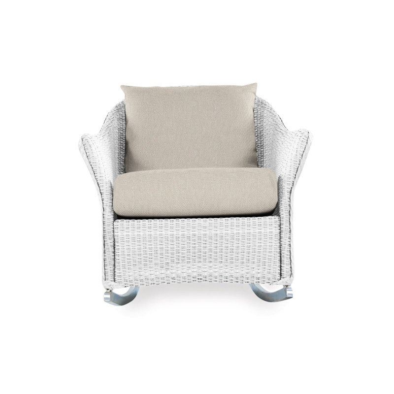Weekend Retreat Outdoor Rocker Chair, Canvas Birdseye Sunbrella® Canvas, White