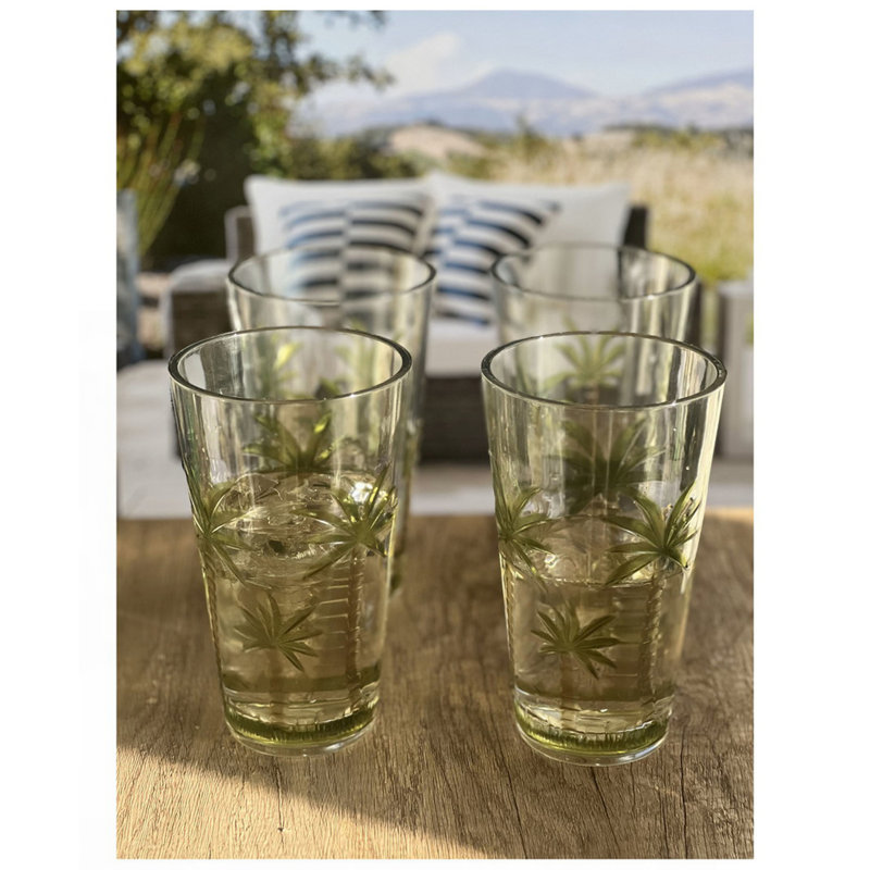 Ensemble de verres à vin en acrylique Palm Tree