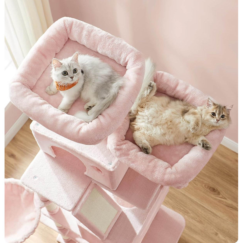 206cm H Cat Tree, Jelly Pink
