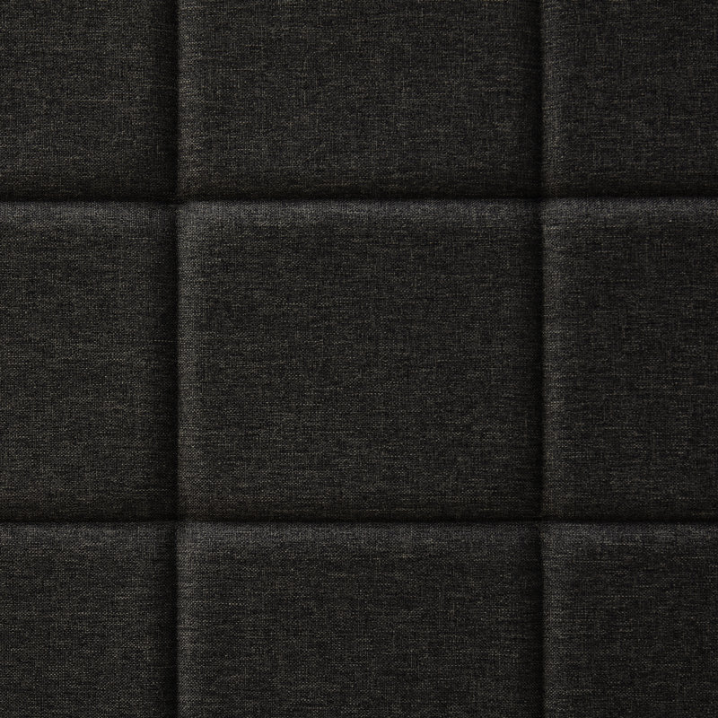 Nest Square Tufted Upholstered Adjustable Headboard, Queen, Black