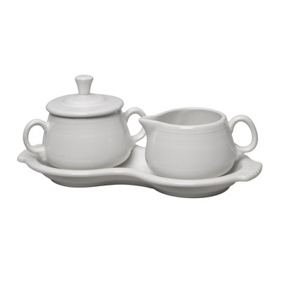 Ensemble de sucrier et bac à crème 4 pièces avec plateau Fiesta