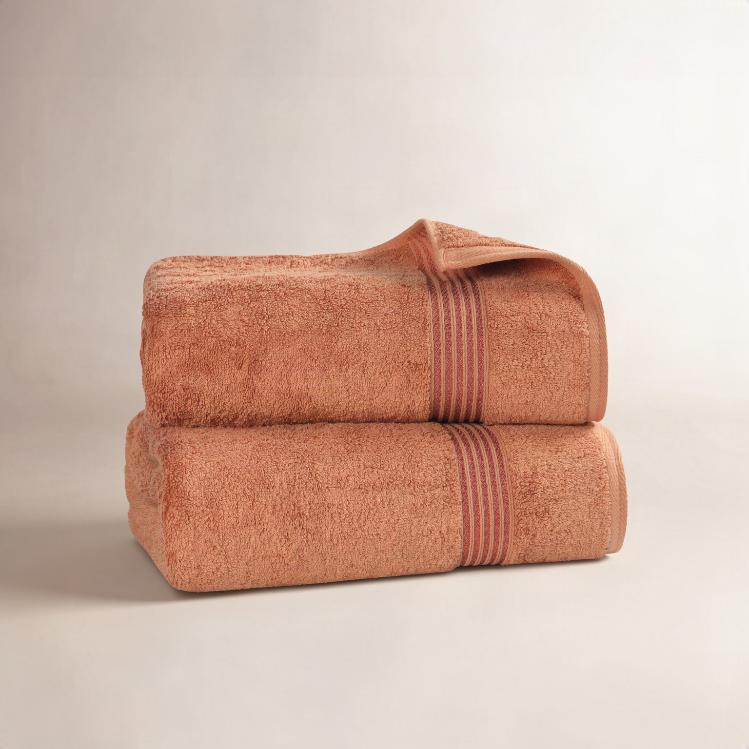 Oleg Egyptian Cotton Bath Sheet Set, Bath Towels - 2 Pack, Copper